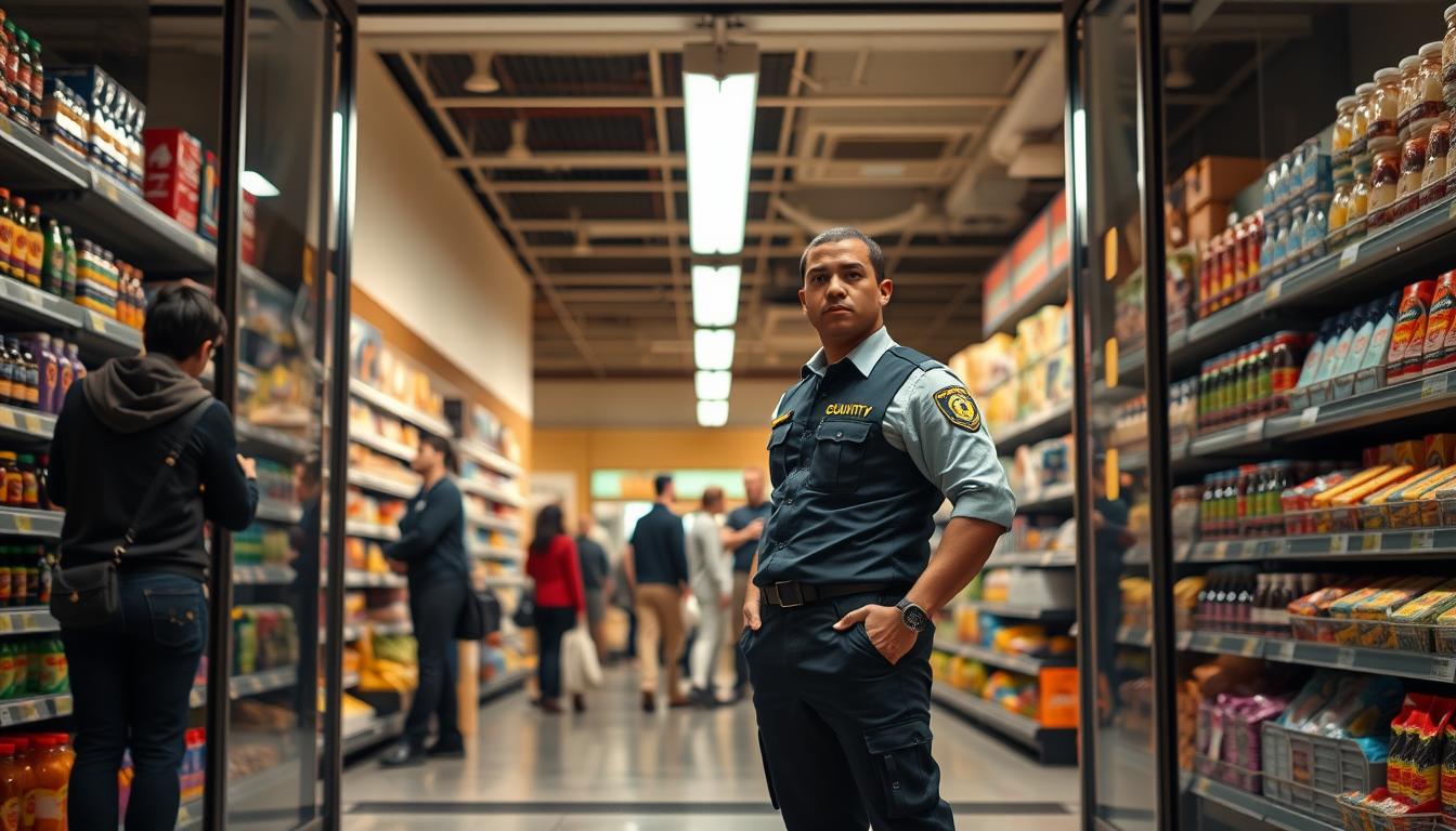 vaga de emprego na função de "Agente de segurança", em supermercado