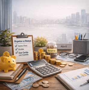 Ilustração sobre organização financeira antes de aceitar um novo emprego
